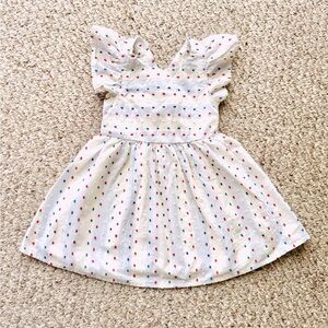 Cat & Jack White Patriotic Sleeveless Ruffle Dress Size 2T